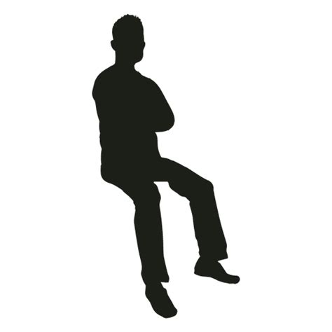 Silhouette Sitting Manspreading Silhouette Png Download 512512