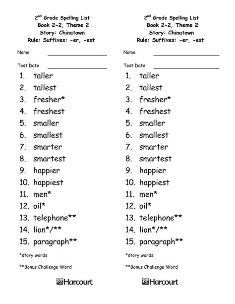 15 Best Images Of Spelling Words Worksheets Grade 2 2 Grade Spelling