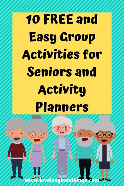 Divide everyone into two teams, men vs women, and give each team paper and pens. 10 Easy And Free Group Activities For Seniors - | Senior ...