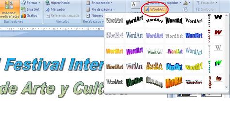 Aprendiendo Word Wordart E Imágenes Prediseñadas