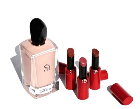 Giorgio Armani Beauty · Ecstasy Shine Lipstick And Sì Fiori Ommorphia