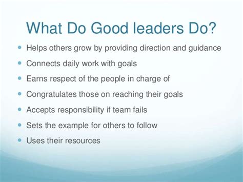 how to be a good leader