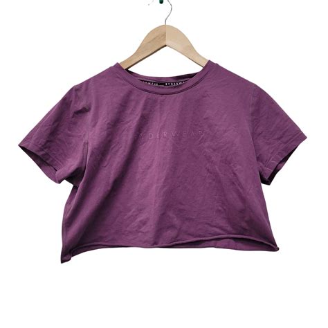 Ryderwear Womens Size M Purple Cropped T Shirts