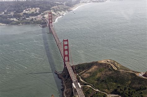 Aerial View Of The Golden Gate Bridge From The North Photograph By