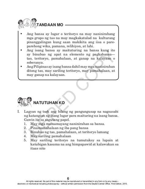 K To Grade Learners Material In Araling Panlipunan Q Q