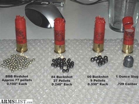 12 Gauge Buckshot Size Chart