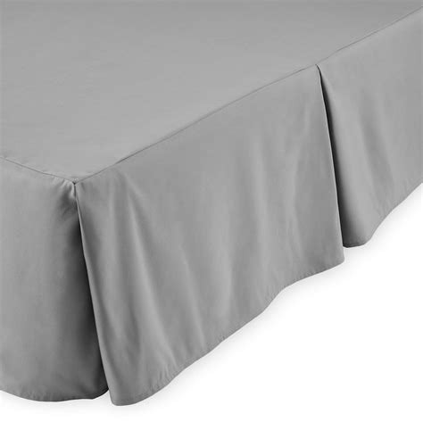 bare home pleated king bed skirt 15 inch tailored drop easy fit bed skirt for king beds