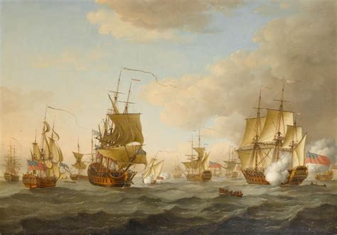 Bonhams John Cleveley British Circa 1712 1777 Admiral Byngs Fleet