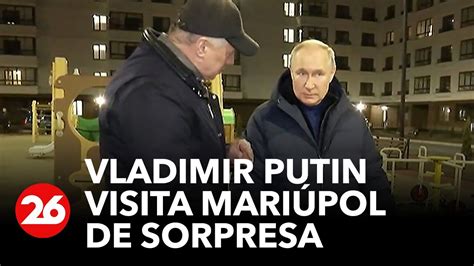 Vladimir Putin visita Mariúpol de sorpresa y Ucrania lo califica de