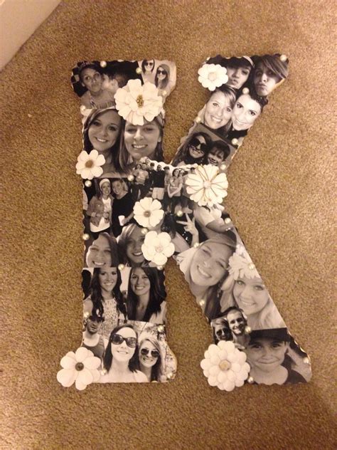 This best friend birthday gift never fails to impress the heart. Picture collage on initial. I have this to my best friend ...