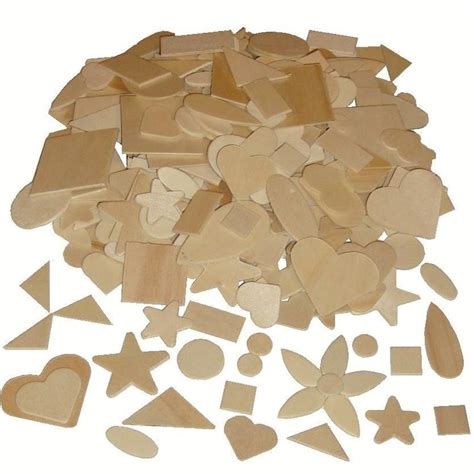 Small Blank Wooden Shapes Childrens Craft Supplies Wood