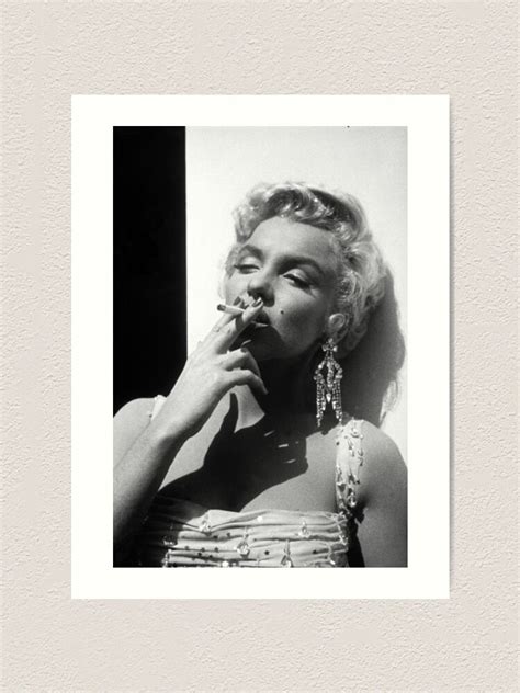 Marilyn Monroe Smoking Art Print By Trashpookie Redbubble