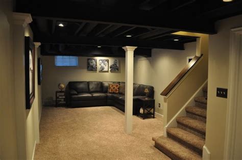But if it's only on the surface of painted ceilings, walls, and floors, you should be able to clean it off with a bleach solution. painted joist basement ... Black ceiling | More home decor ...