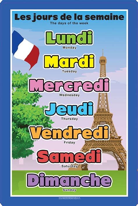 French Days Of The Week Inspirational Group