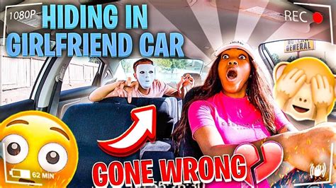 hiding in my girlfriend s car while she runs errands she didnt expect this youtube