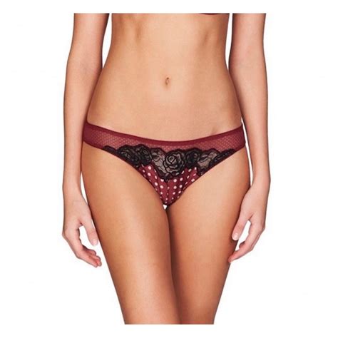 Ellie Leaping Red Silk Polka Dot Bikini Brief For Her From The Luxe