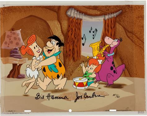 The Flintstones Jam Session Cel Hanna Barbera 1989 Flintstones