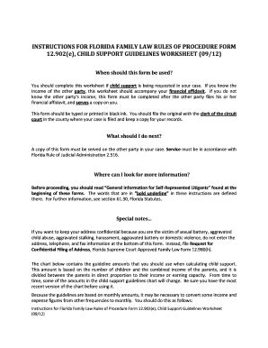 Calculate each parent's monthly net income. Florida Child Support Guidelines Worksheet Fillable - Fill ...