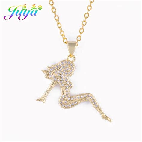2018 Fashion Long Necklace Handmade Gold Silver Rose Gold Naked Girl
