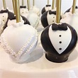 Bride and groom cake pops | Cake pops, Baking business, Grooms cake