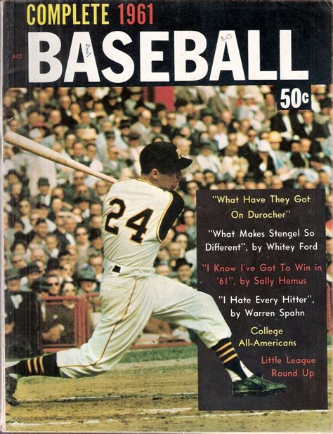 Complete Baseball 1961 Sports Magazine Baseball Pittsburgh Pirates