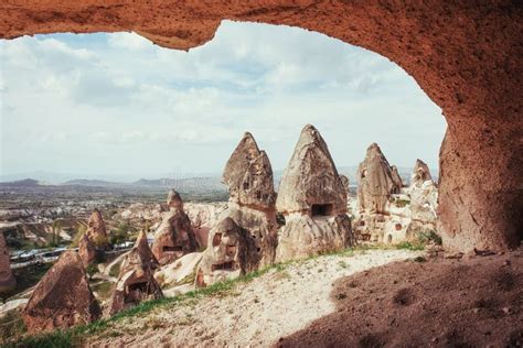 Unique Geological Formations In Valley In Cappadocia Central An Stock