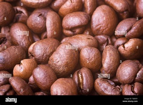 Roasted Coffee Beans Closeup Background Stock Photo Alamy