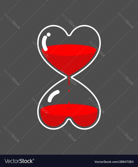 Hourglass Heart Donor Day Blood Transfusion Vector Image