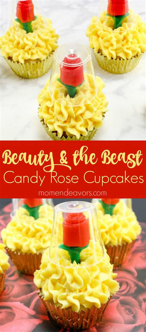 Beauty And The Beast Candy Rose Cupcakes
