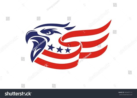 eagle head american flag stock vector illustration 303457112 shutterstock