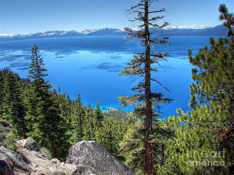 Lake Tahoe From Flume Trail Over Sand Harbor State Park Photograph By