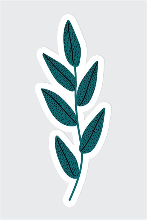 Green Leaves Sticker Sticker Illustration Premium Image By Rawpixel