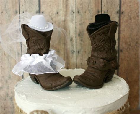 Cowboy Boots Wedding Cake Topper Western Themed Wedding Etsy