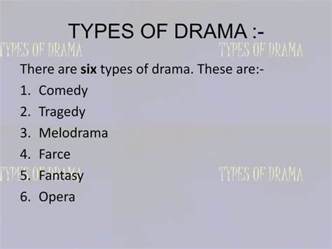 Types Of Drama Ppt