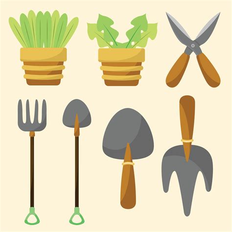 Gardening Tools Collection In Flat Design Vector Illustration Vector Art At Vecteezy