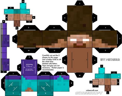 Minecraft Herobrine Paper Cut Out Might Be Great For Birthdays