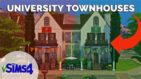 University Townhouses The Sims 4 Discover University Speed Build