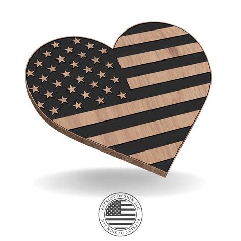 Heart Shaped American Flag Patriot Nation Design