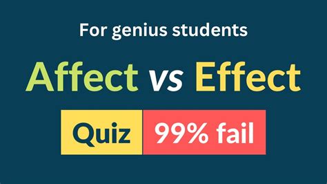 Affect Vs Effect Quiz English Practice Time Youtube