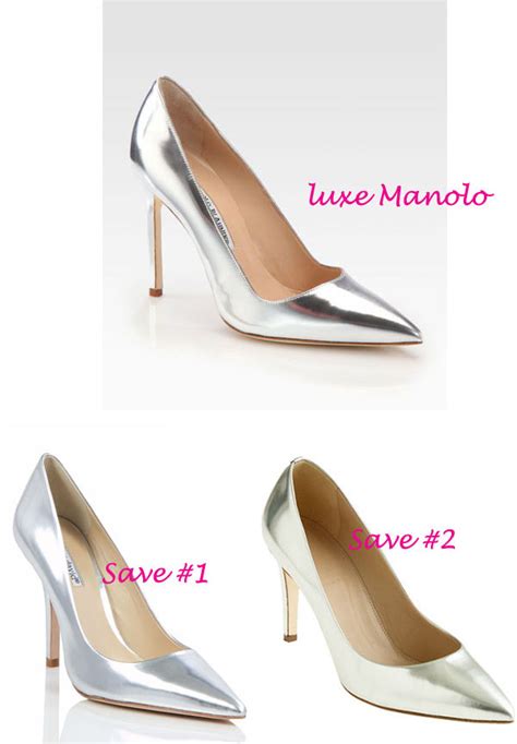 silver manolo blahnik vs save options red soles and red wine