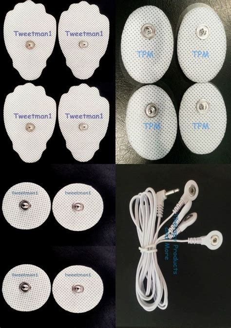 Electrode Lead Cable 35mm Plug 4lg 4sm Oval 4sm Pads For Tens
