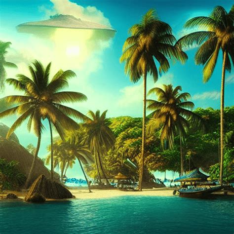 Peinture Mate Epic Cinematic Tropical Islands · Creative Fabrica
