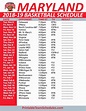 Basketball Schedule Template New Printable Maryland Basketball Schedule ...