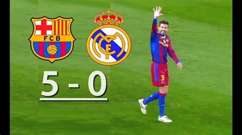 Here is a game where real madrid will have to work hard as a team to find the net against this barcelona team who should be able to grind out a win. Barcelona vs Real Madrid (5-0) | Doovi