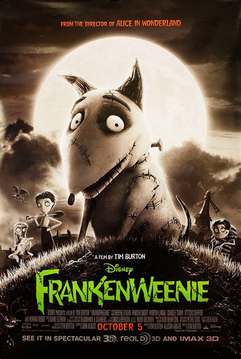 Frankenweenie 2012 Us One Sheet Poster Films Pour Enfants Film Tim