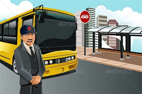 Bus Driver Vectors Graphicriver