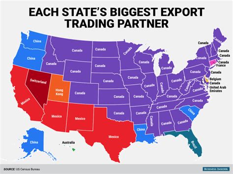 Each States Biggest Export And Import Trading Partner Vivid Maps