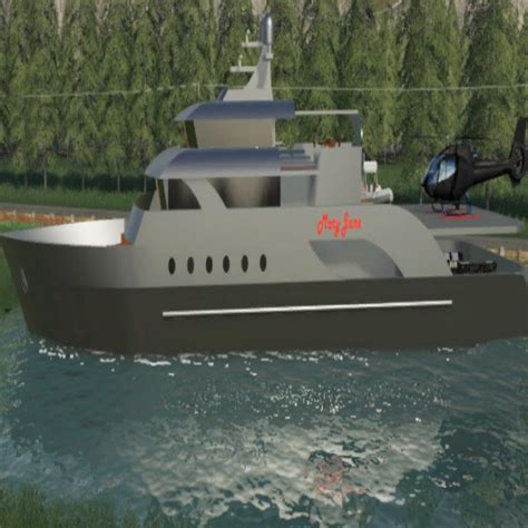 Fs19 Big Yacht Boat V 15 Vehicles Mod Für Farming Simulator 19