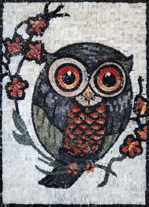 Adorable Owl Mosaic Mosaic Natural