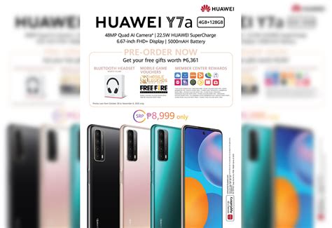 Huawei Y7a Now Official In The Philippines Price Specs Pre Order Bundles